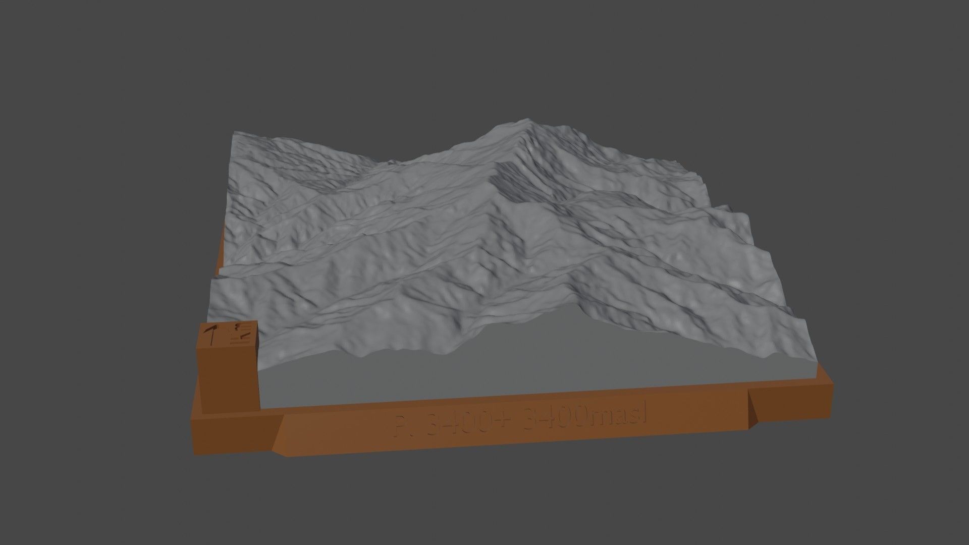 P 3400 mountain 3D print model_5