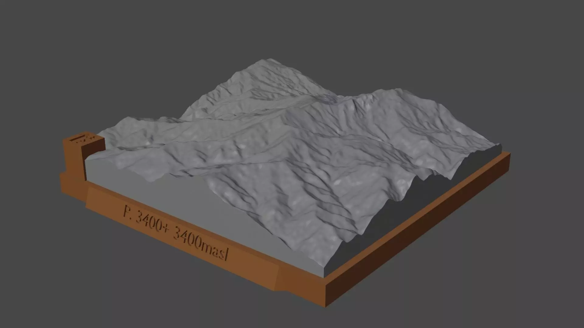 P 3400 mountain 3D print model_0