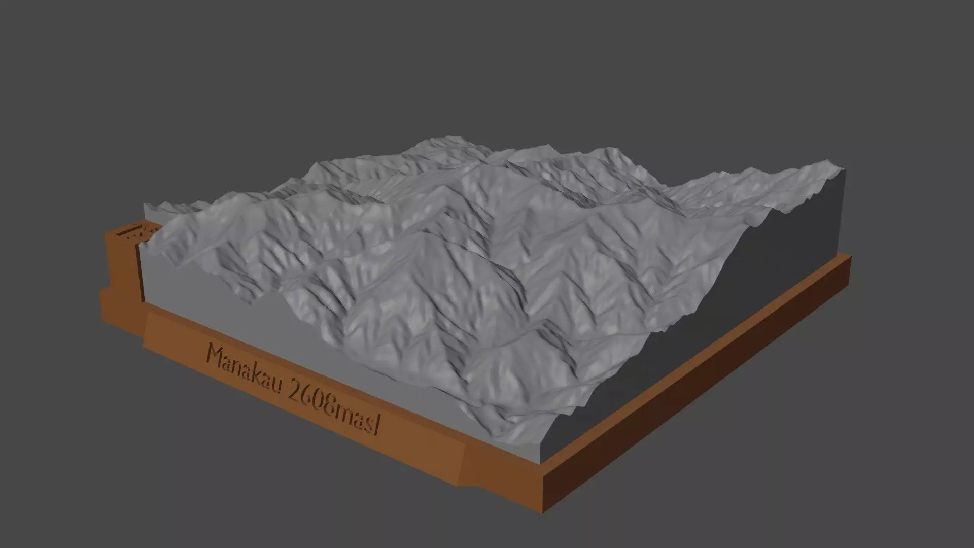 Manakau mountain 3D print model_0
