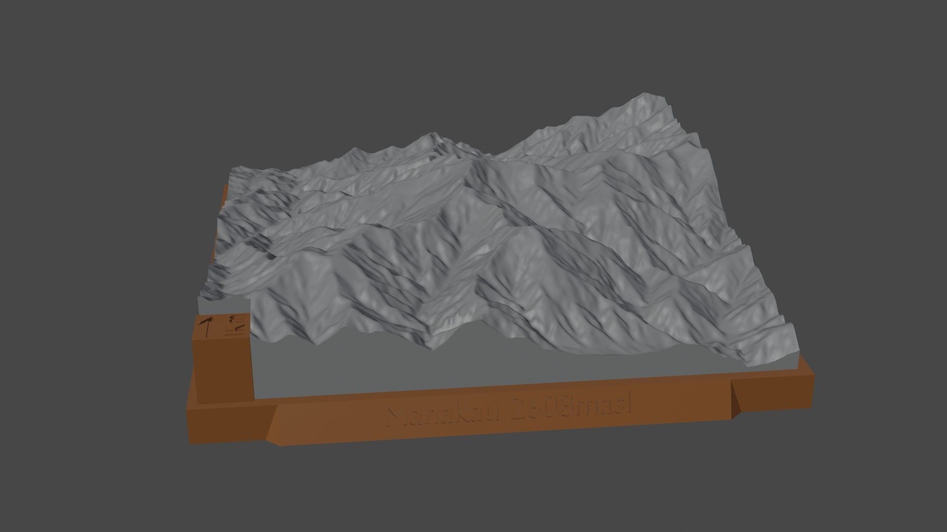 Manakau mountain 3D print model_5