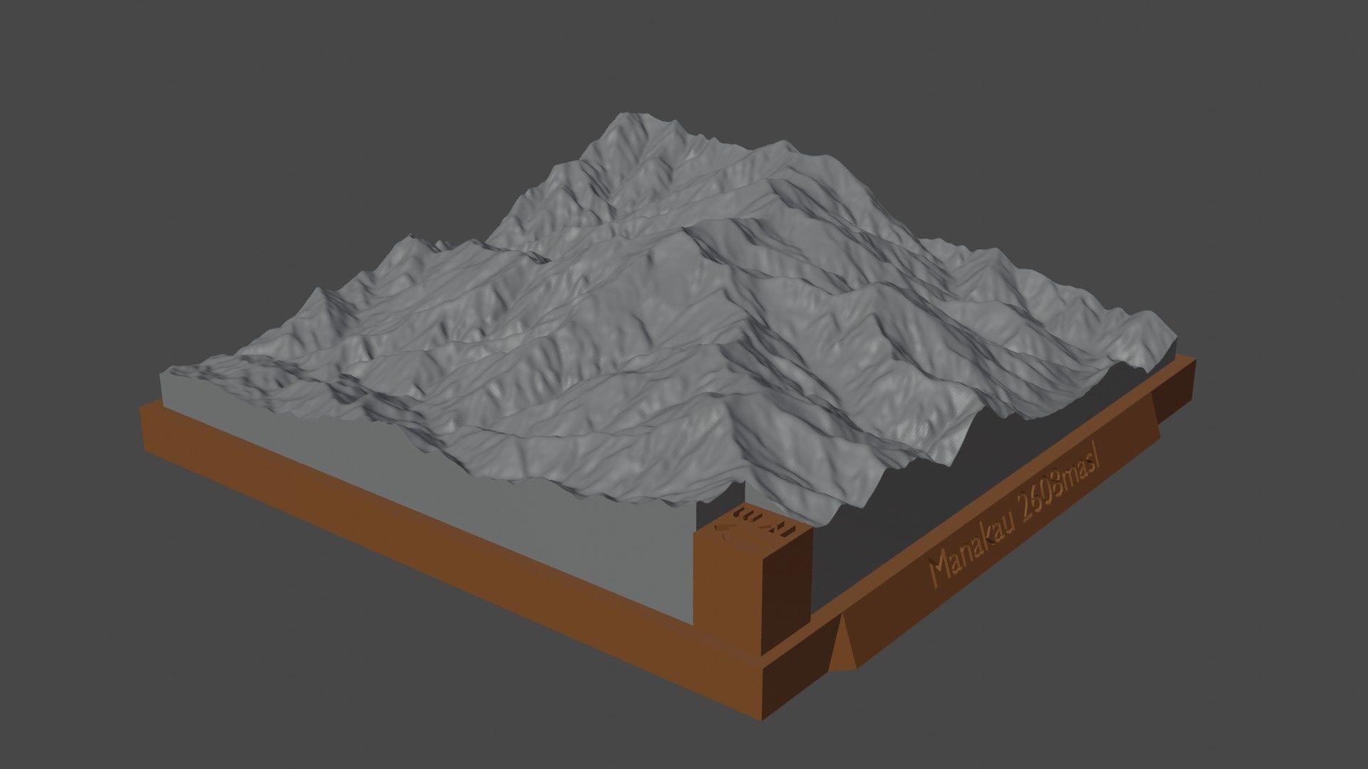 Manakau mountain 3D print model_3
