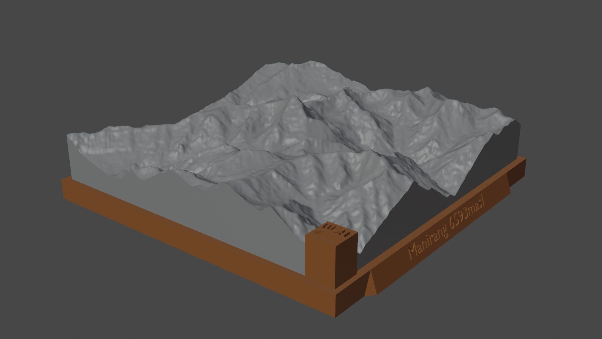 Manirang mountain 3D print model_3