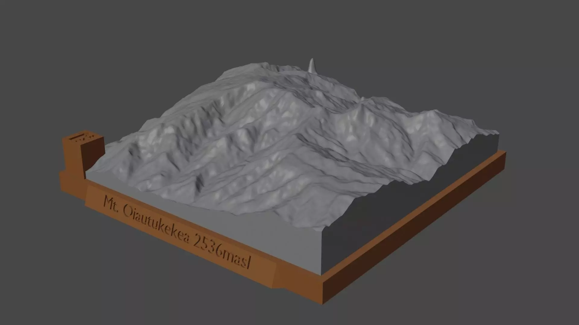 Mount Oiautukekea 3D print model_0