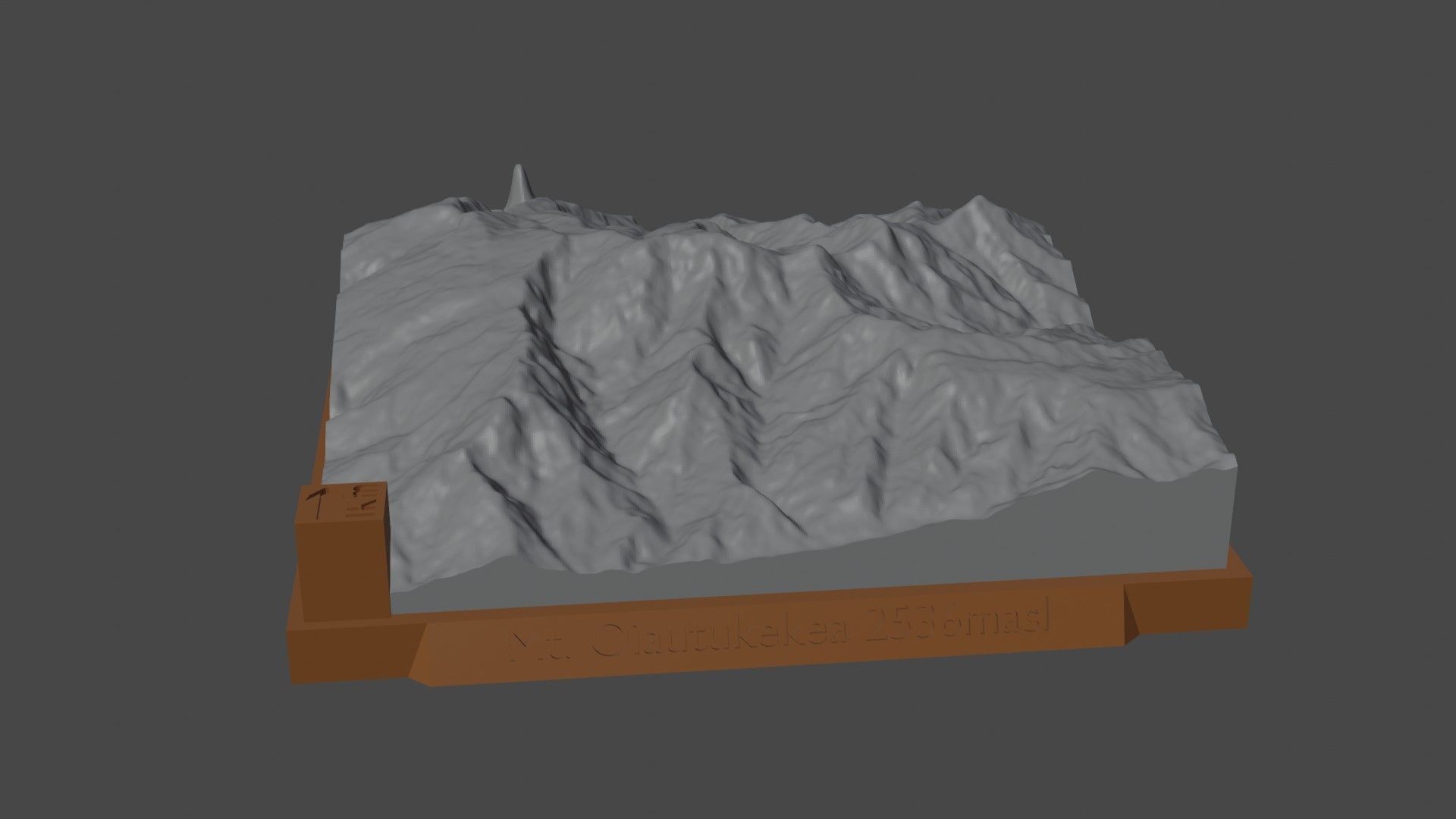 Mount Oiautukekea 3D print model_5