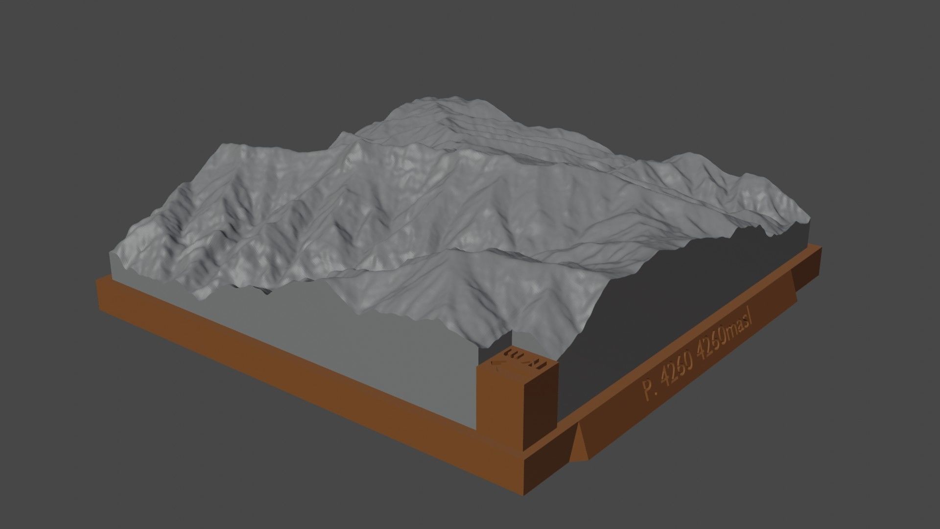 P 4260 mountain 3D print model_3
