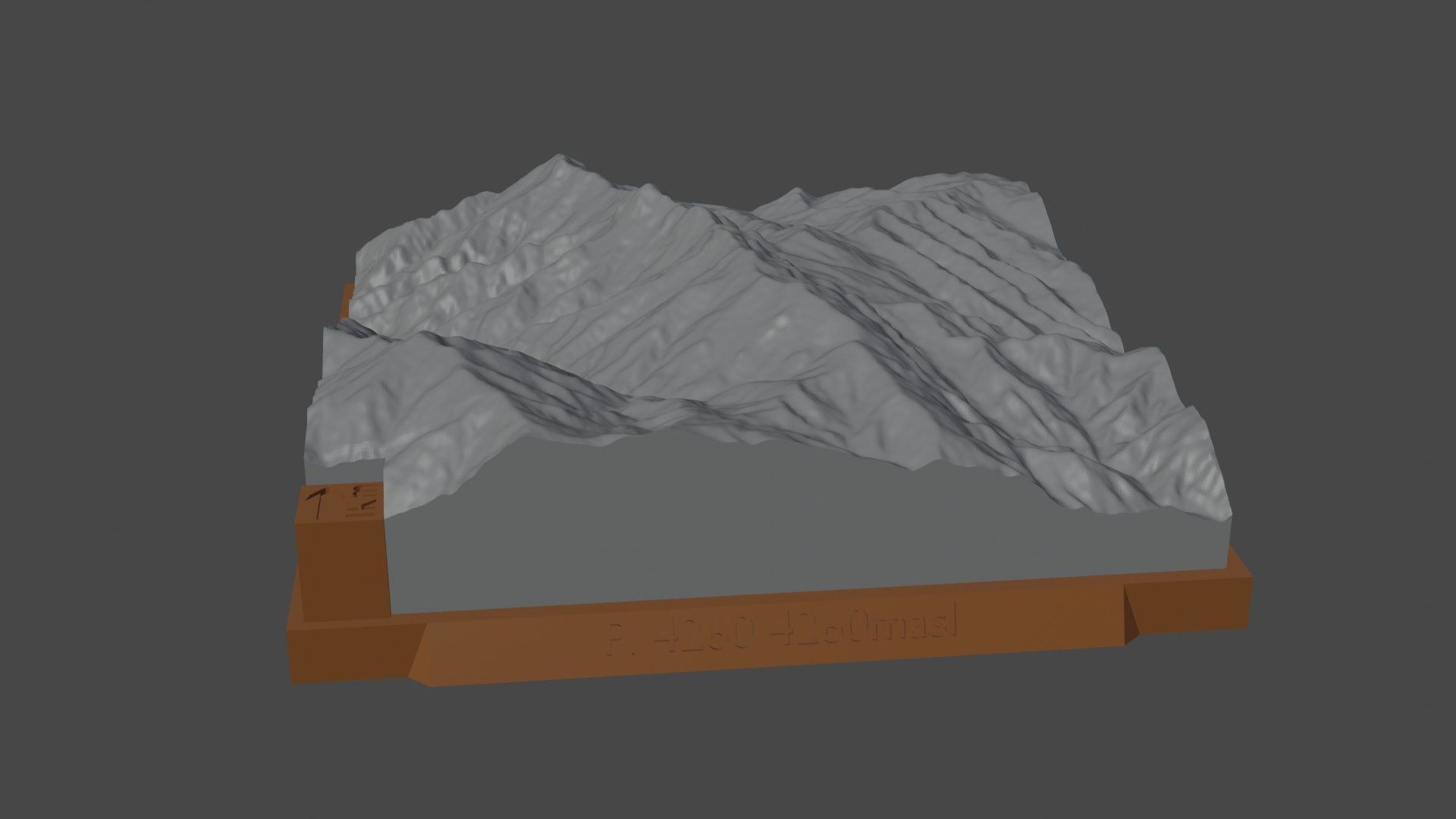 P 4260 mountain 3D print model_5