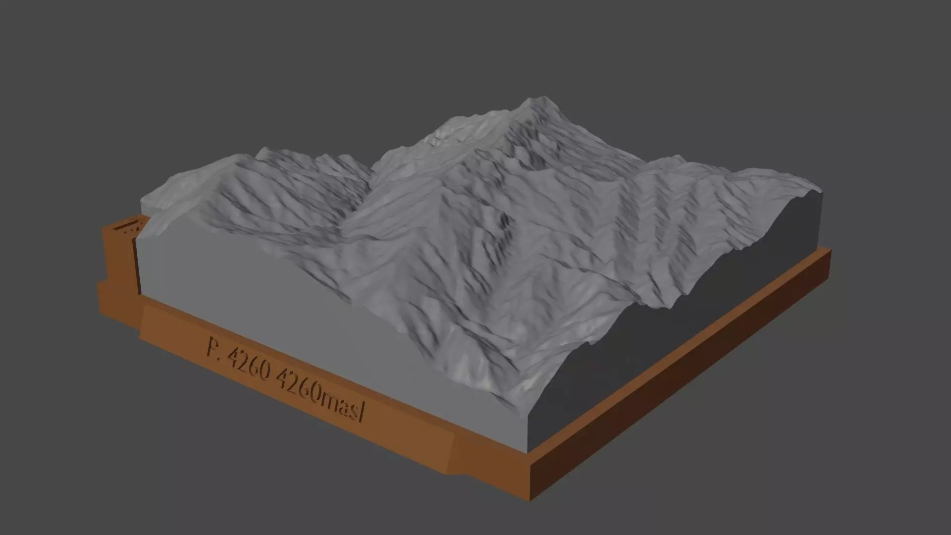 P 4260 mountain 3D print model_0