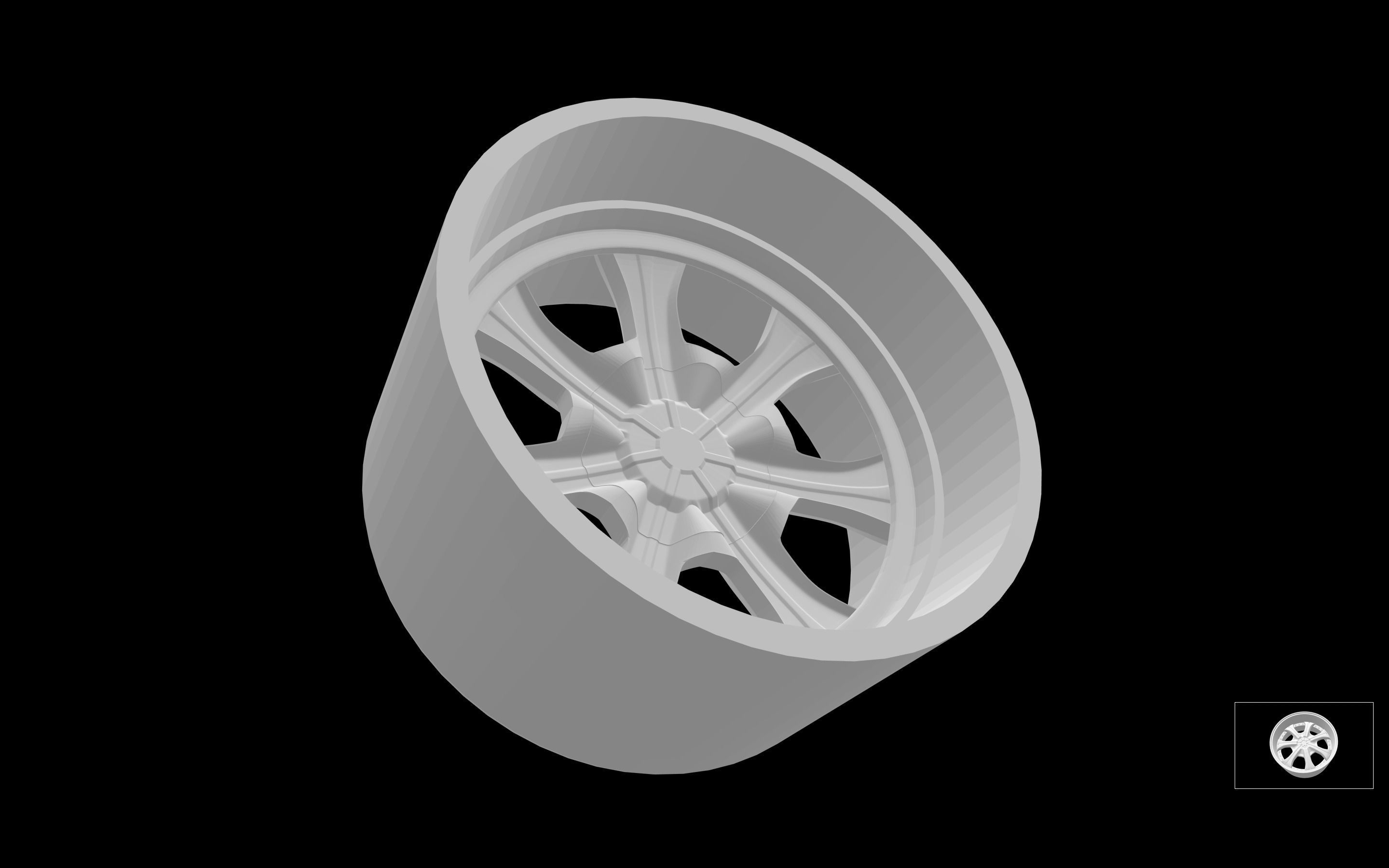 TIS 02 scalable and printable rim 3D print model_1