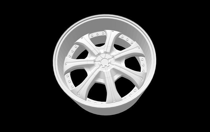 TIS 02 scalable and printable rim 3D print model