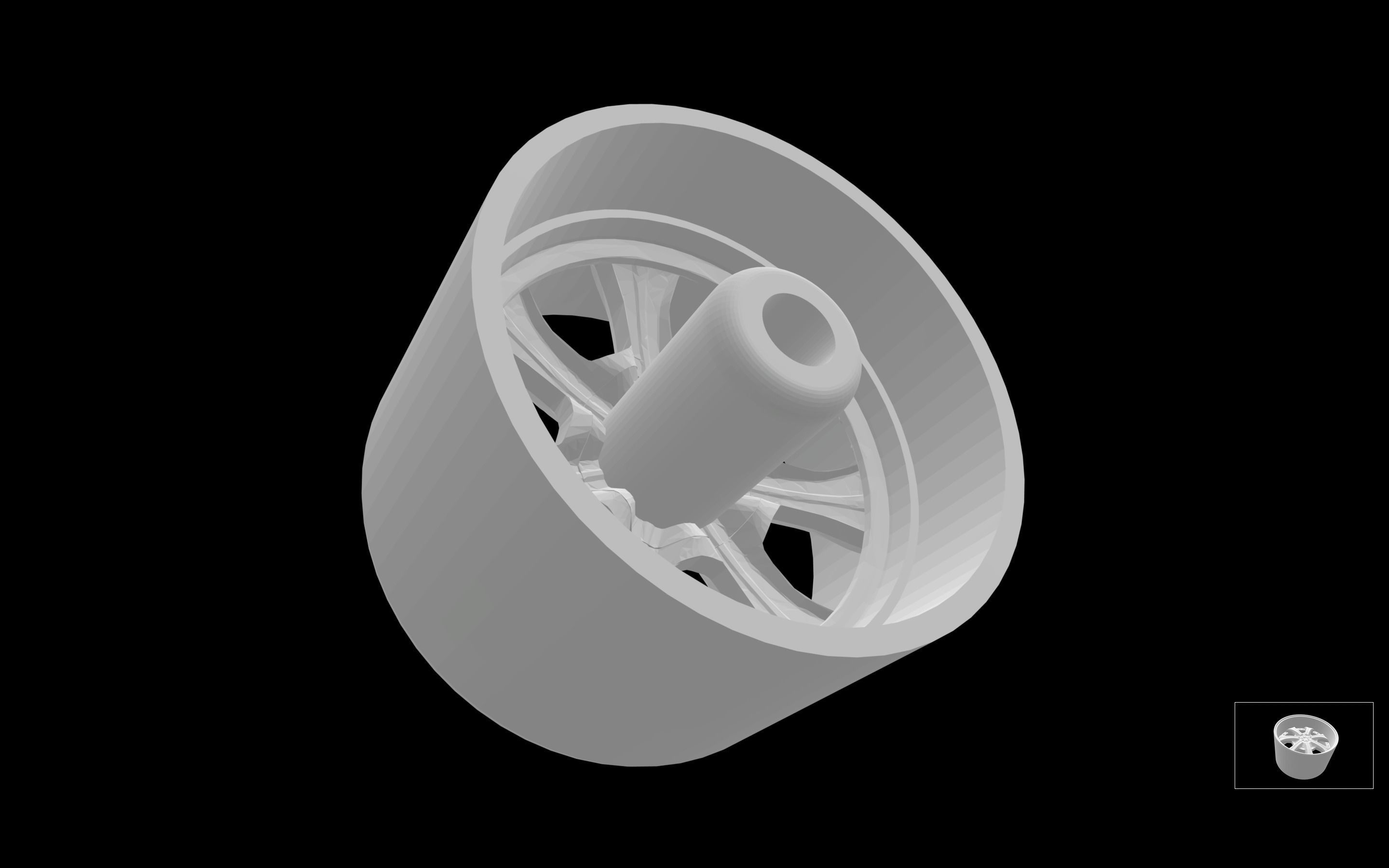 TIS 02 scalable and printable rim 3D print model_3