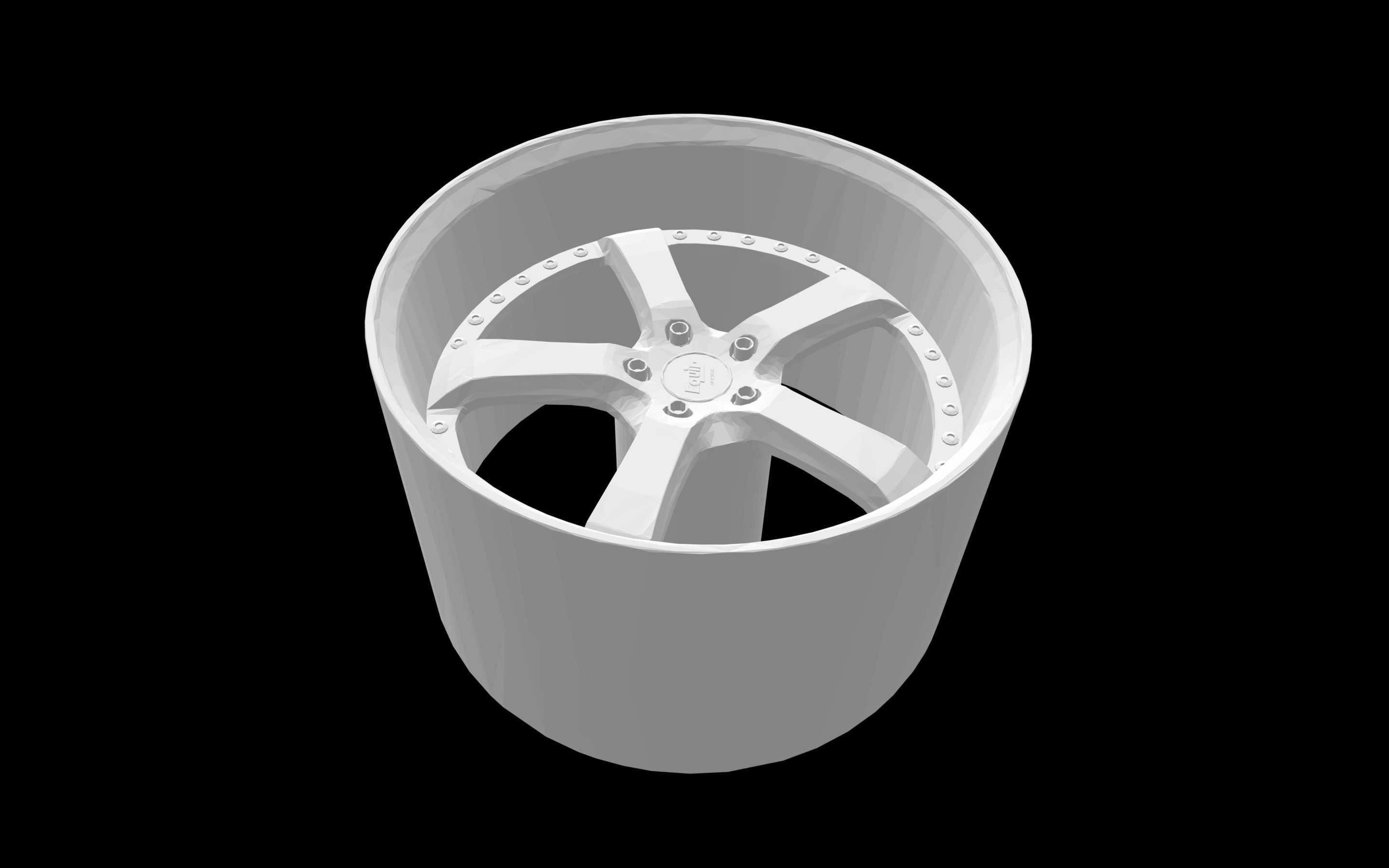 work equip e05 scalable and printable rim 3D print model_2