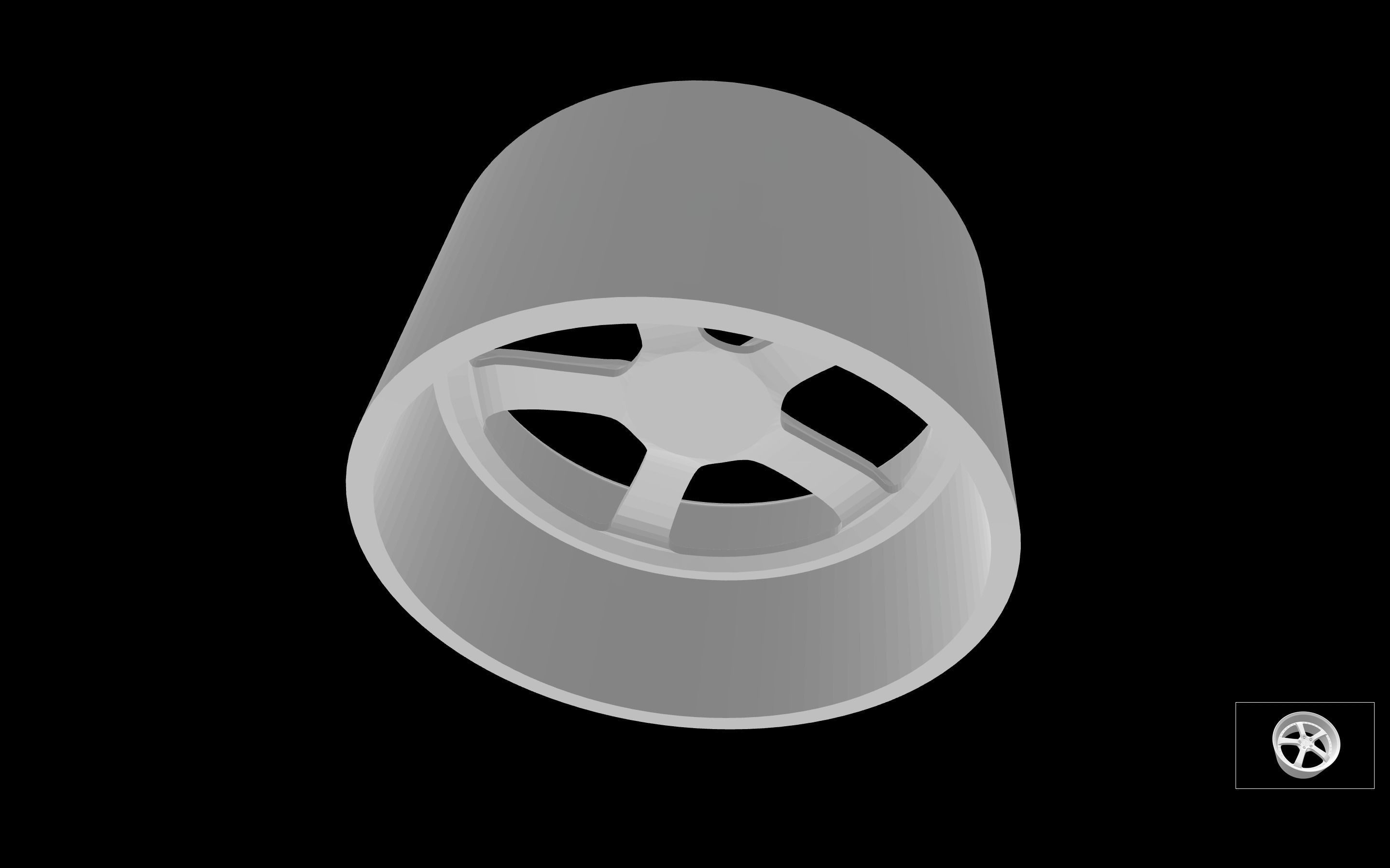 work equip e05 scalable and printable rim 3D print model_1