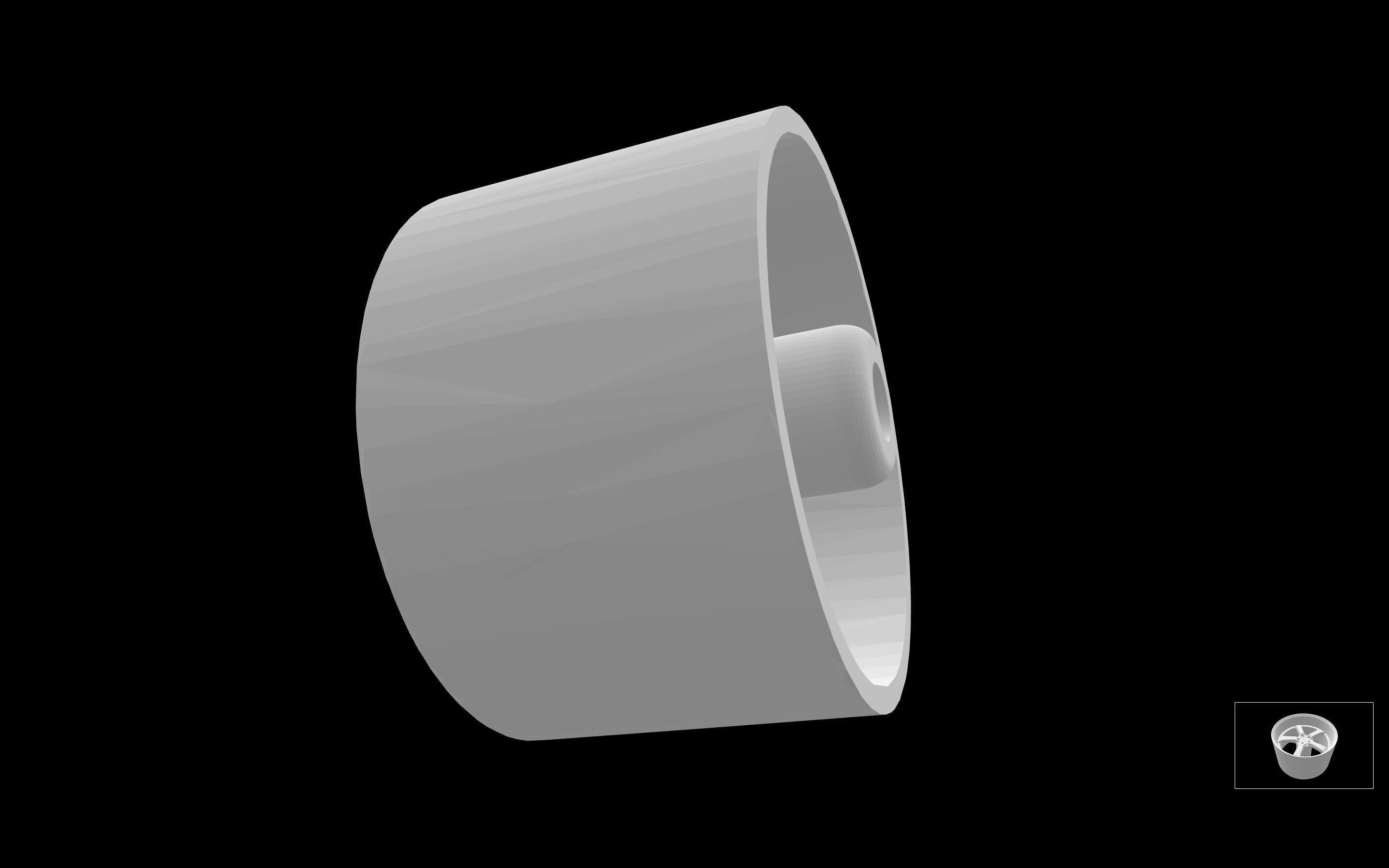 work equip e05 scalable and printable rim 3D print model_3