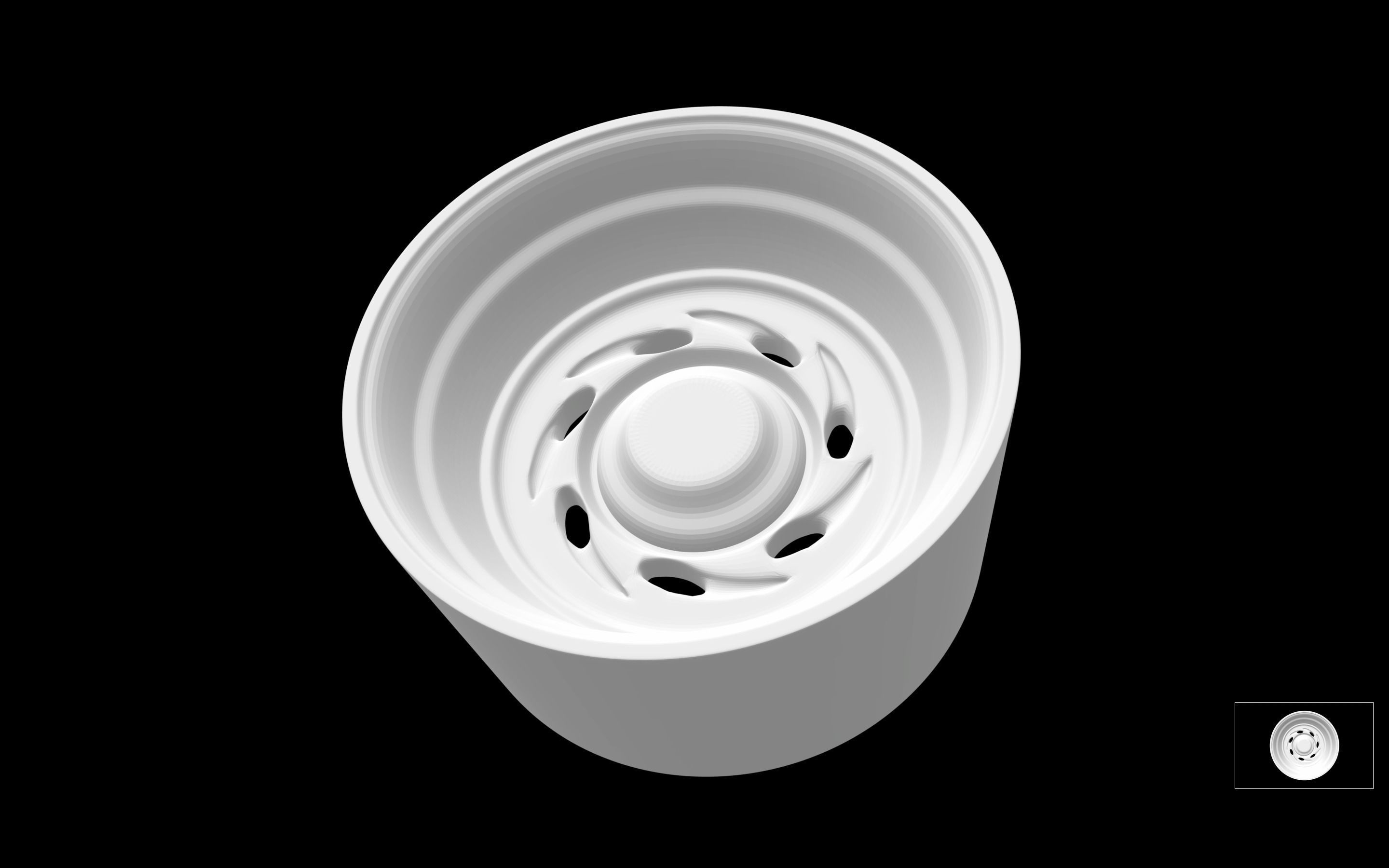 Weld Typhoon scalable and printable rim 3D print model_1