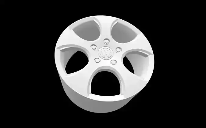 VW Golf GTi OEM scalable and printable rim 3D print model