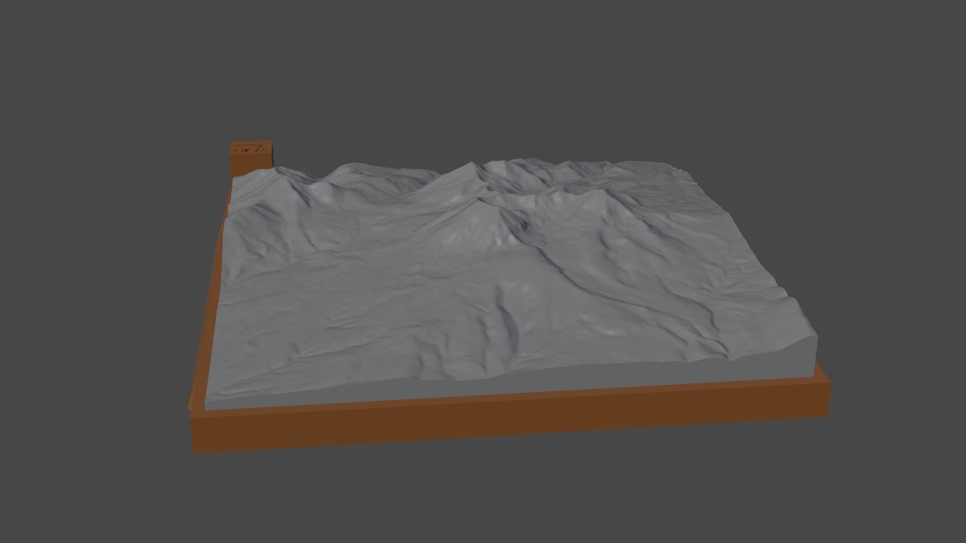 Mount Peale 3D print model_1