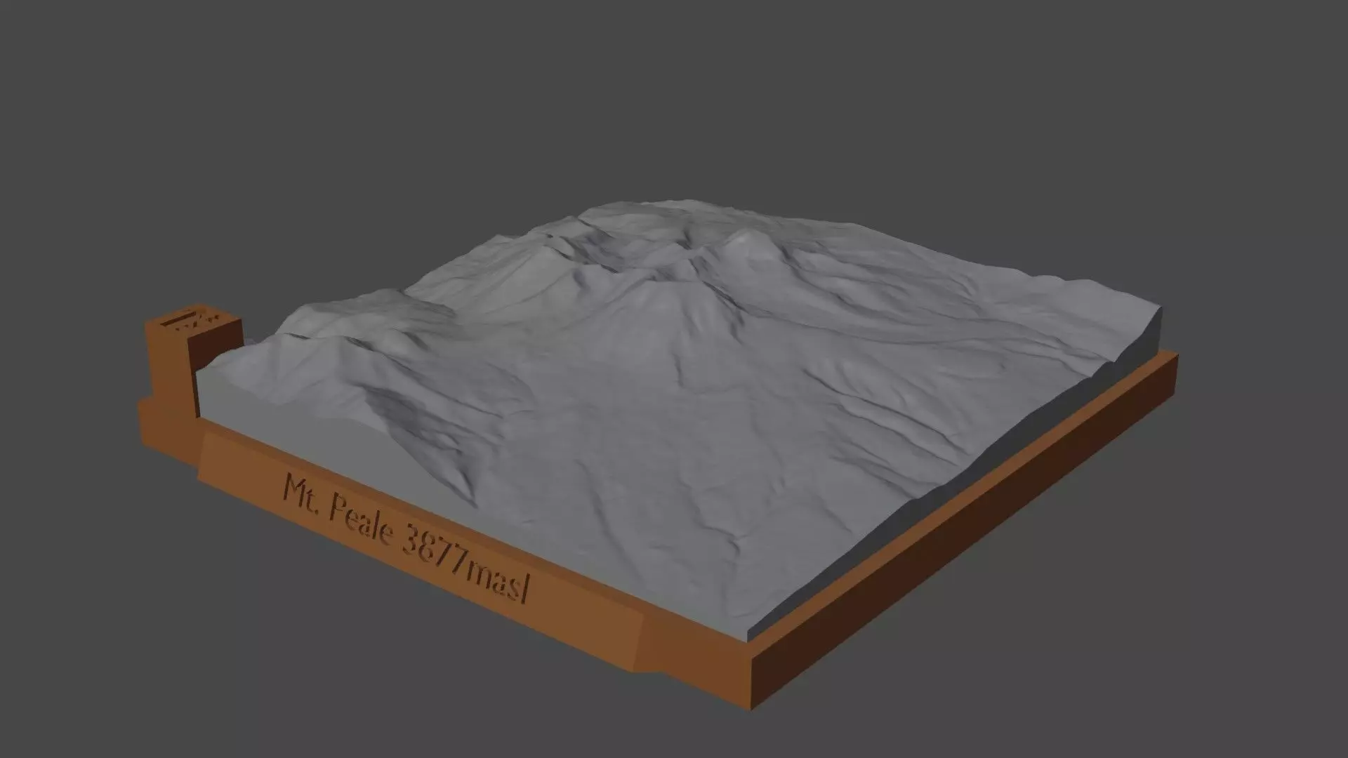 Mount Peale 3D print model_0