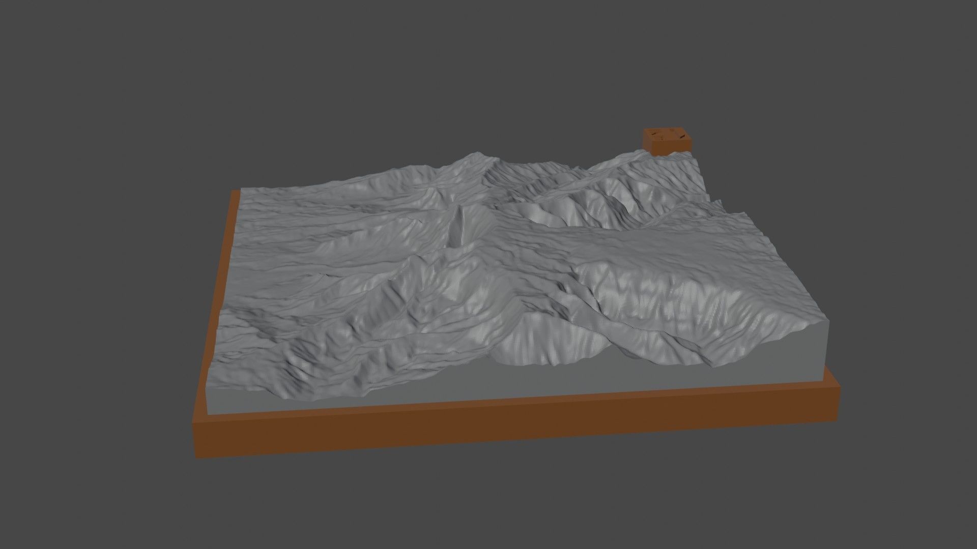 Kawaikini mountain 3D print model_2