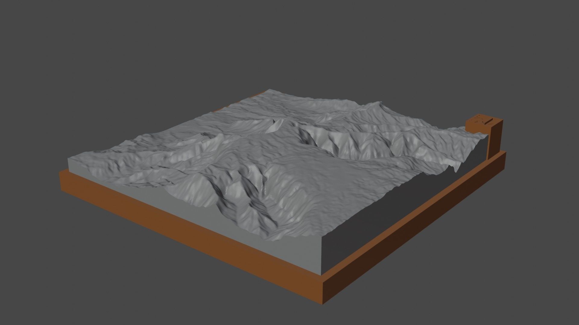 Kawaikini mountain 3D print model_7
