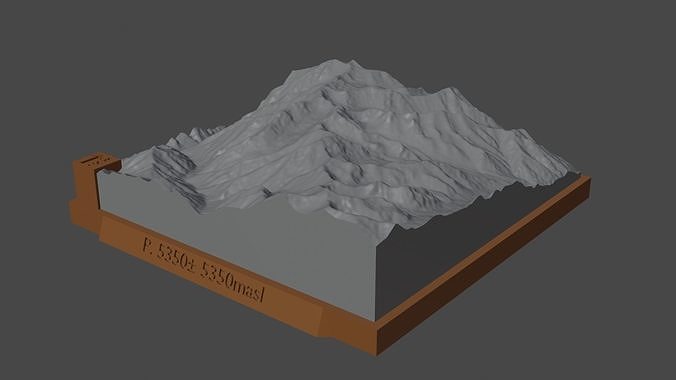 P 5350 mountain 3D print model