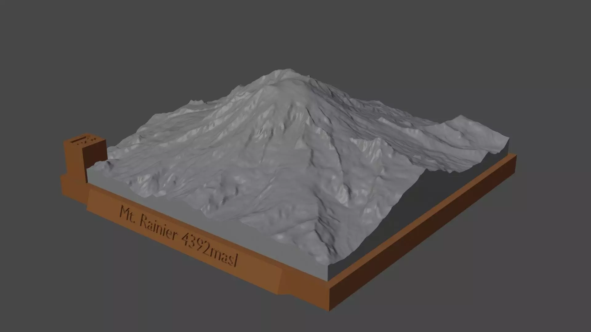 Mount Rainier 3D print model