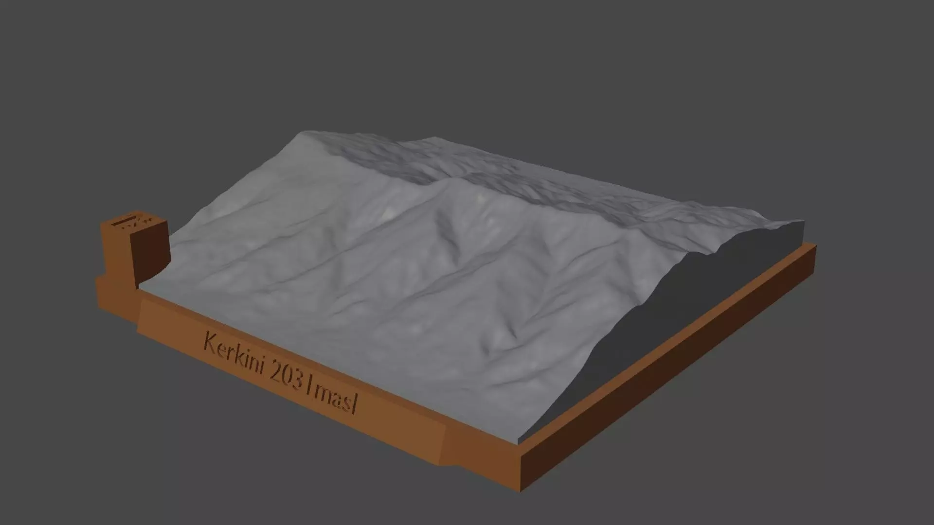 Kerkini mountain 3D print model