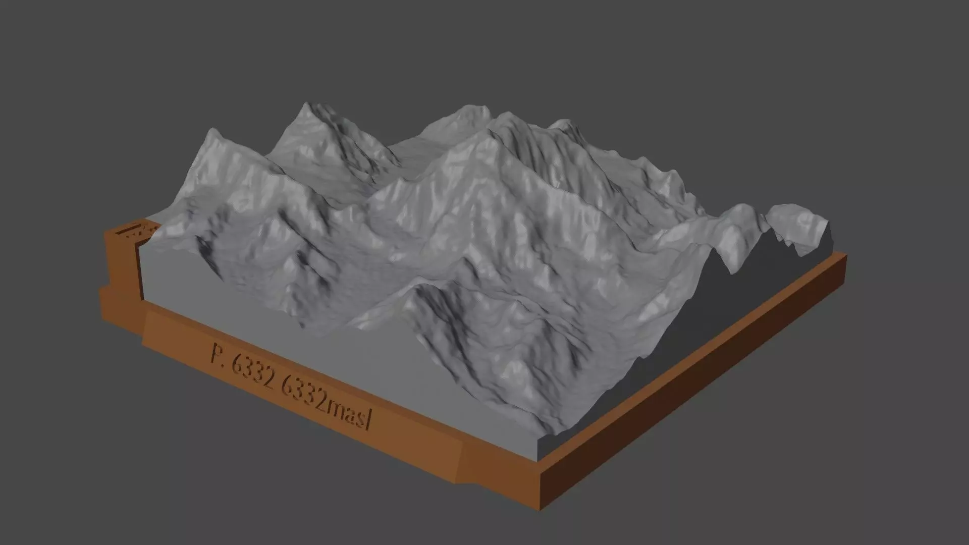 P 6332 mountain range 3D print model