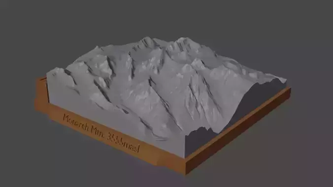Monarch Mtn 3D print model