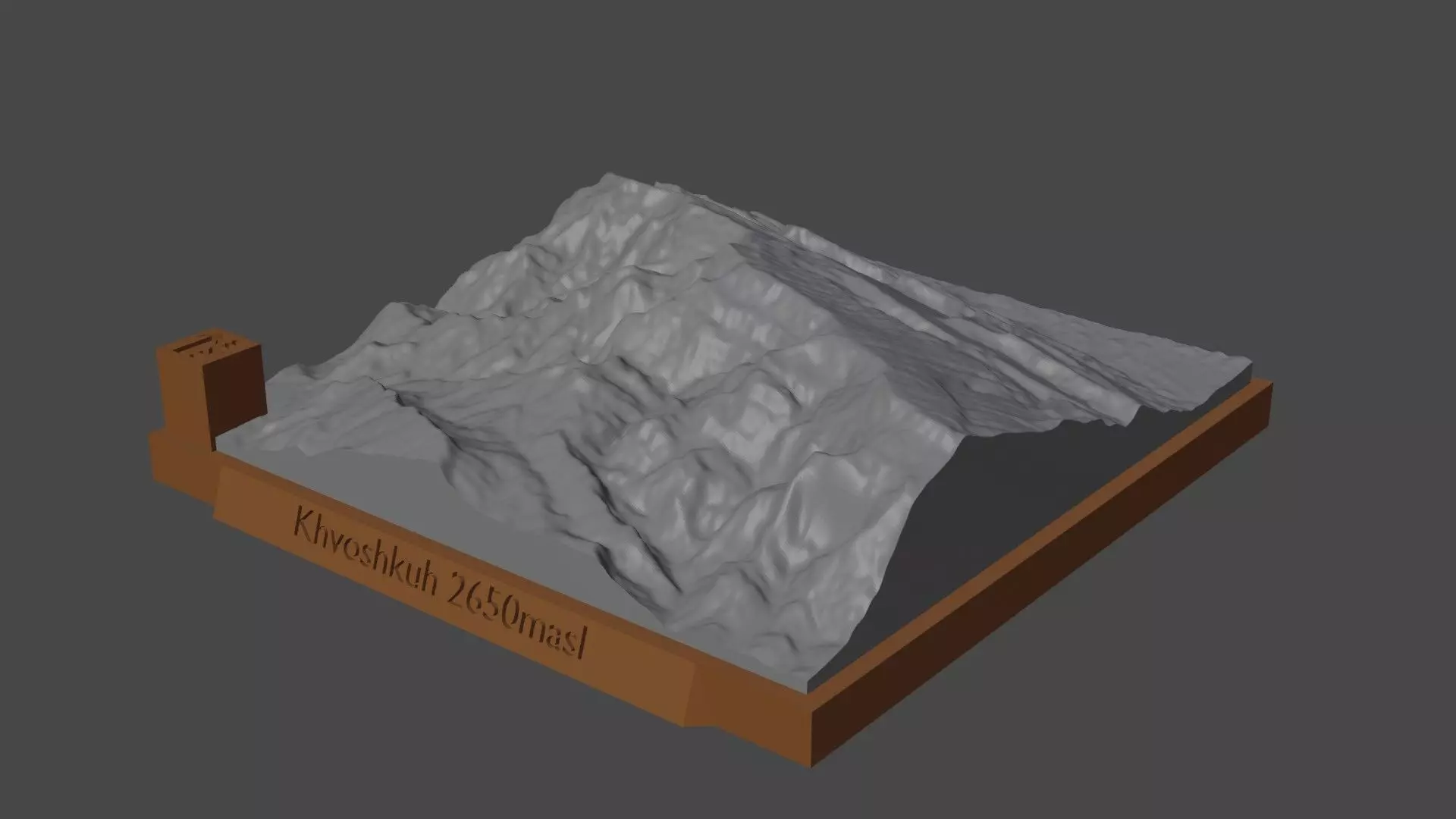 Khvoshkuh mountain 3D print model
