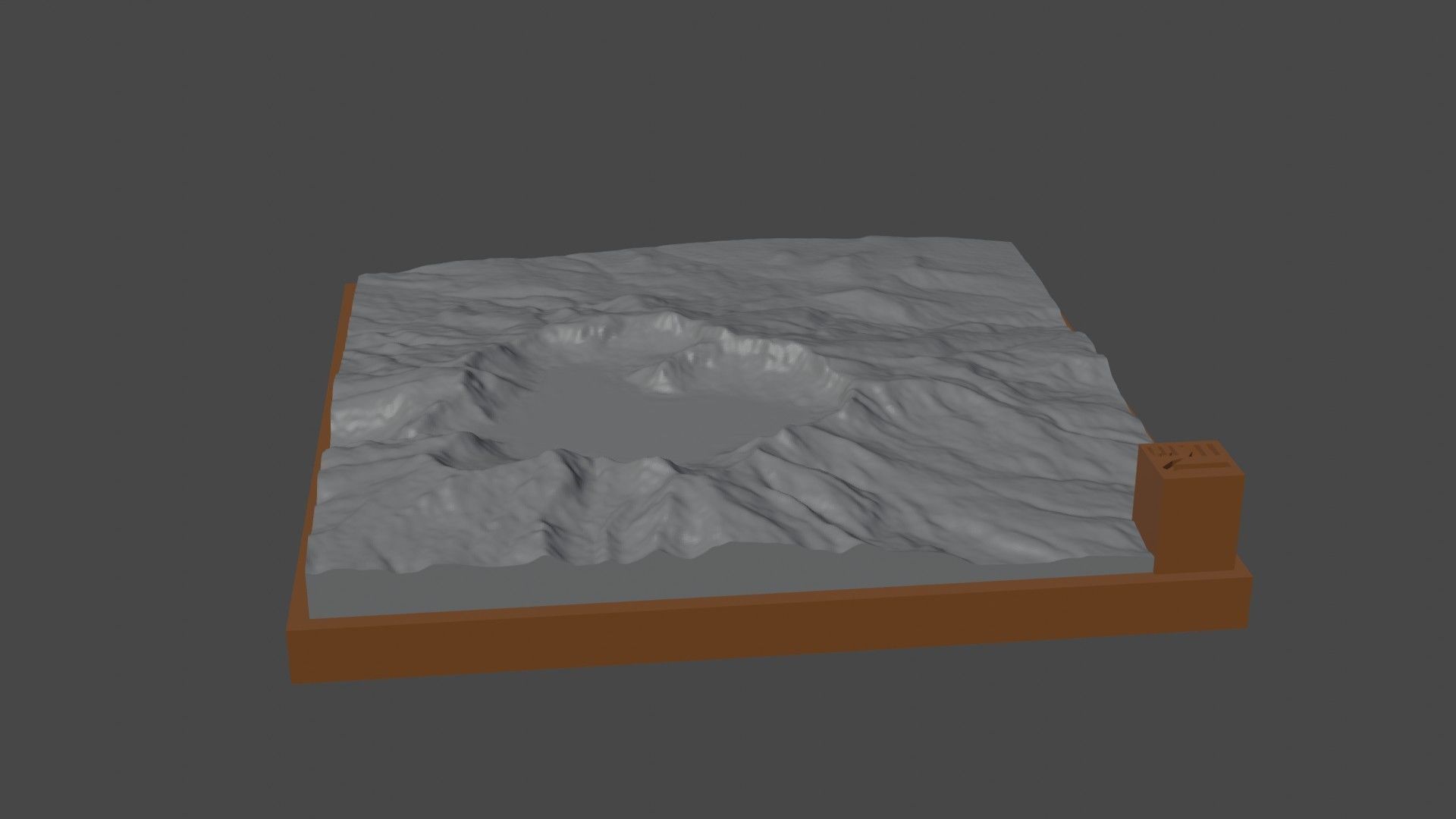 Paektu-san mountain 3D print model_6