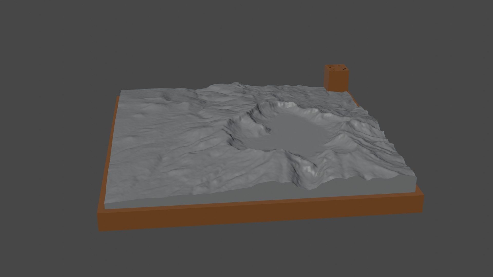 Paektu-san mountain 3D print model_2