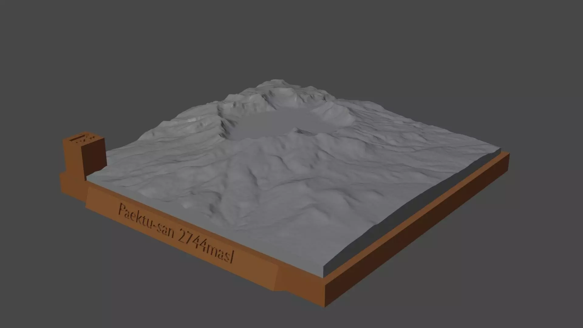 Paektu-san mountain 3D print model_0