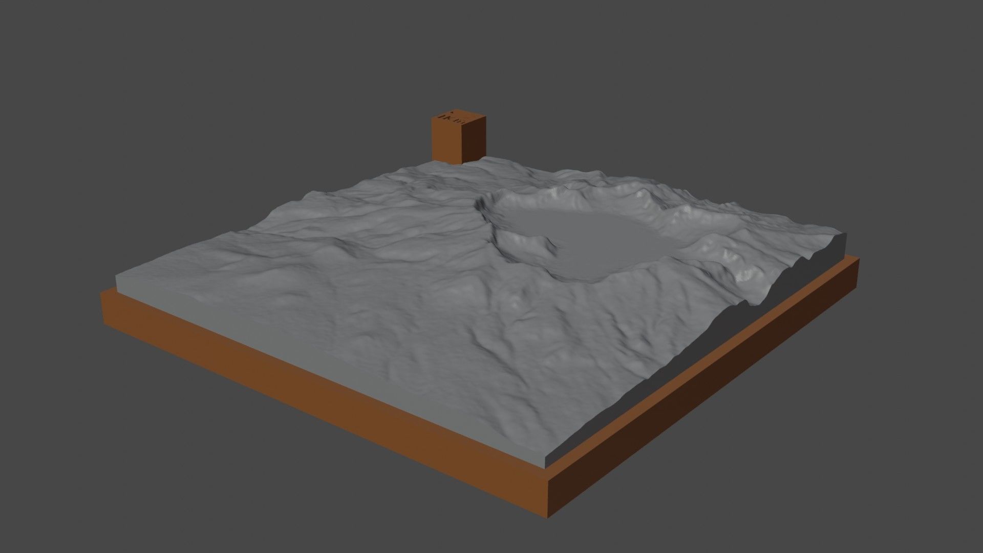 Paektu-san mountain 3D print model_4