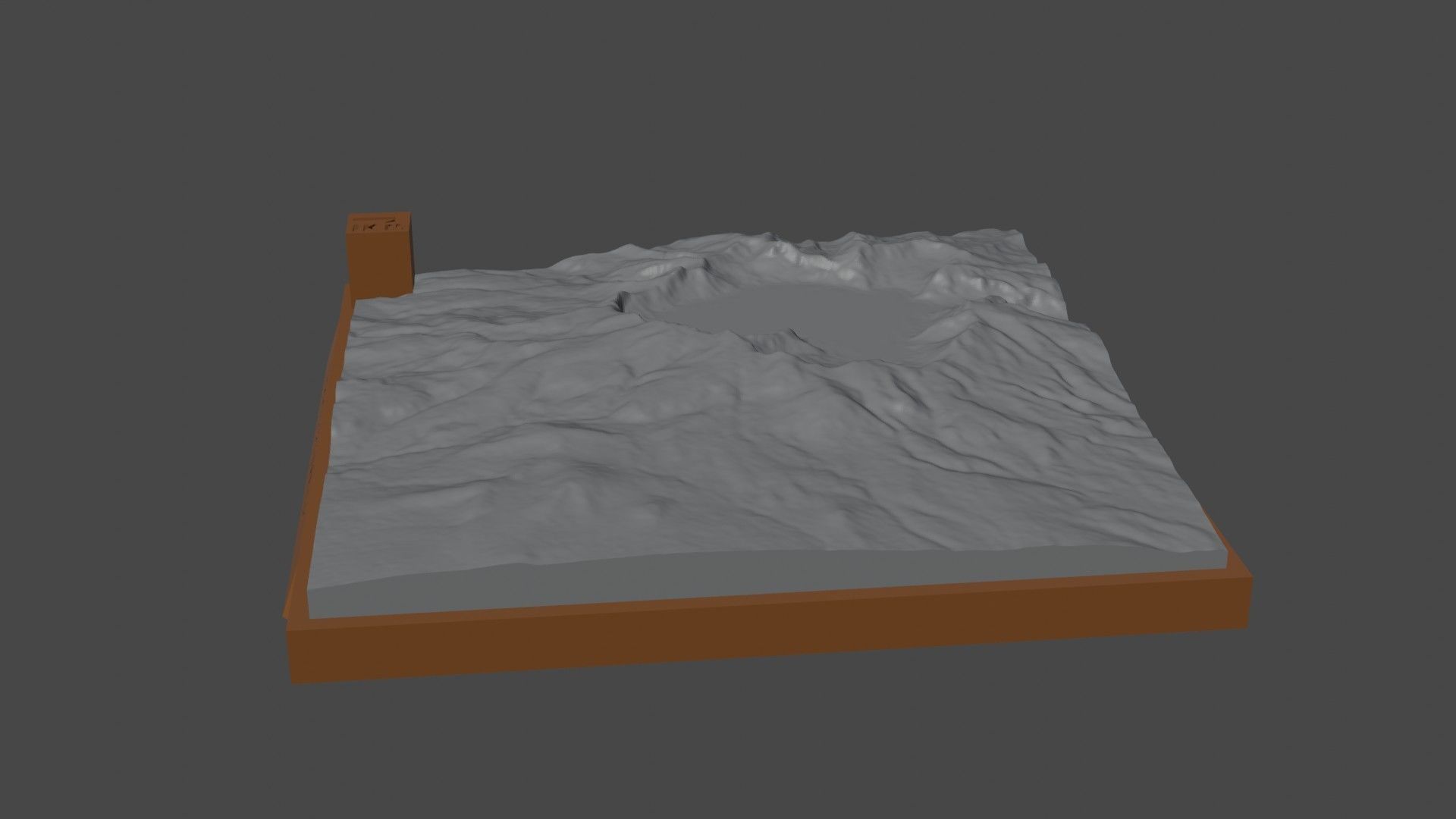 Paektu-san mountain 3D print model_1