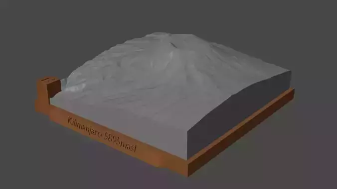 Kilimanjaro mountain 3D print model