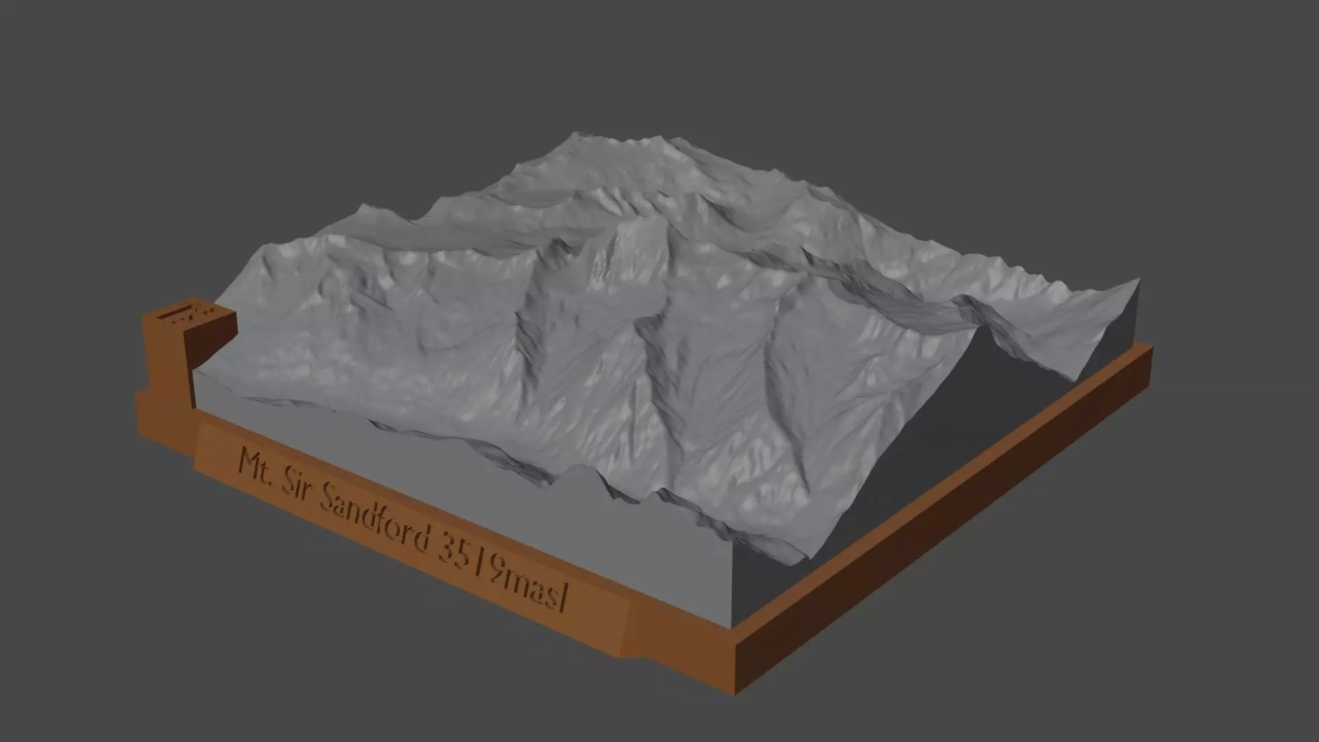 Mount Sir Sandford 3D print model