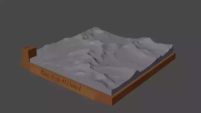 Kings Peak 3D print model