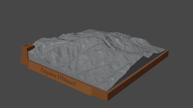 Pangaion mountain 3D print model