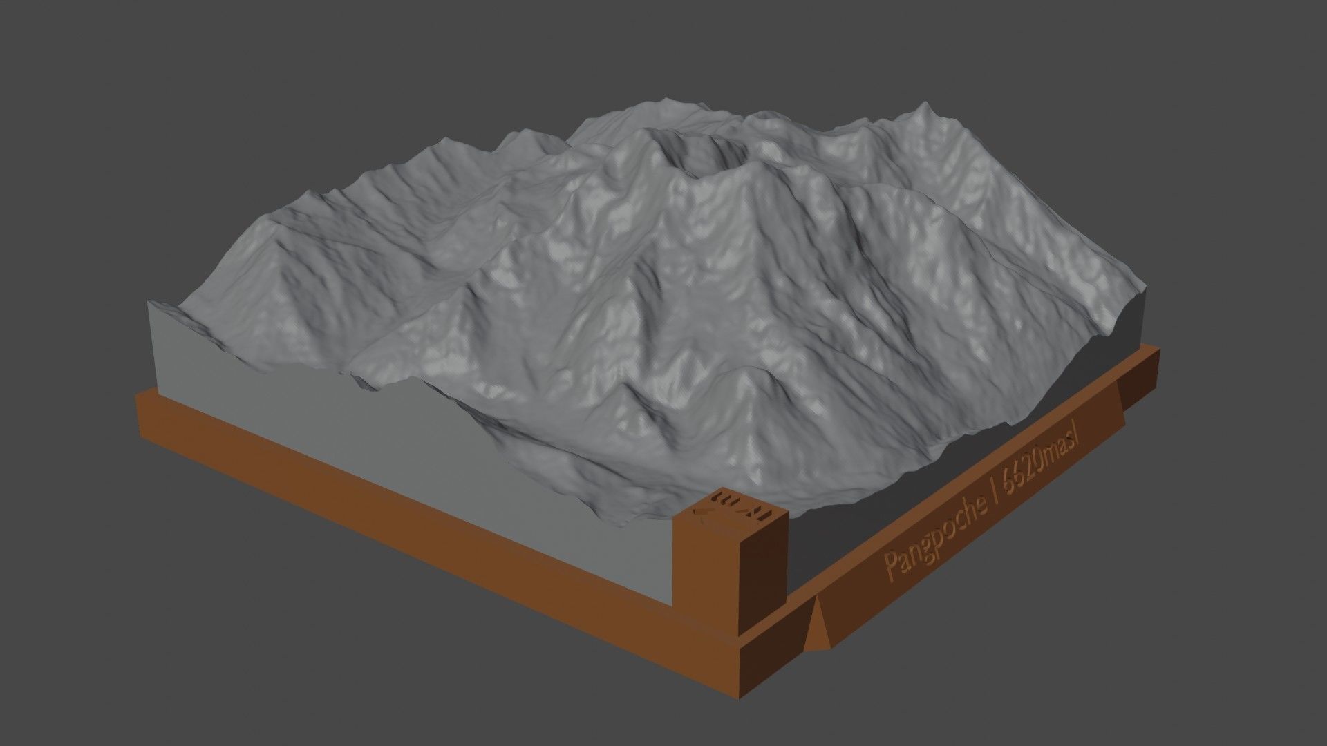 Pangpoche I mountain 3D print model_3