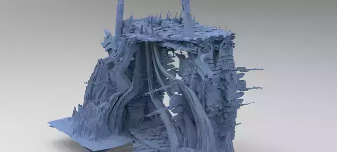 Mars Sci-Fi Monolith Massive structure 1