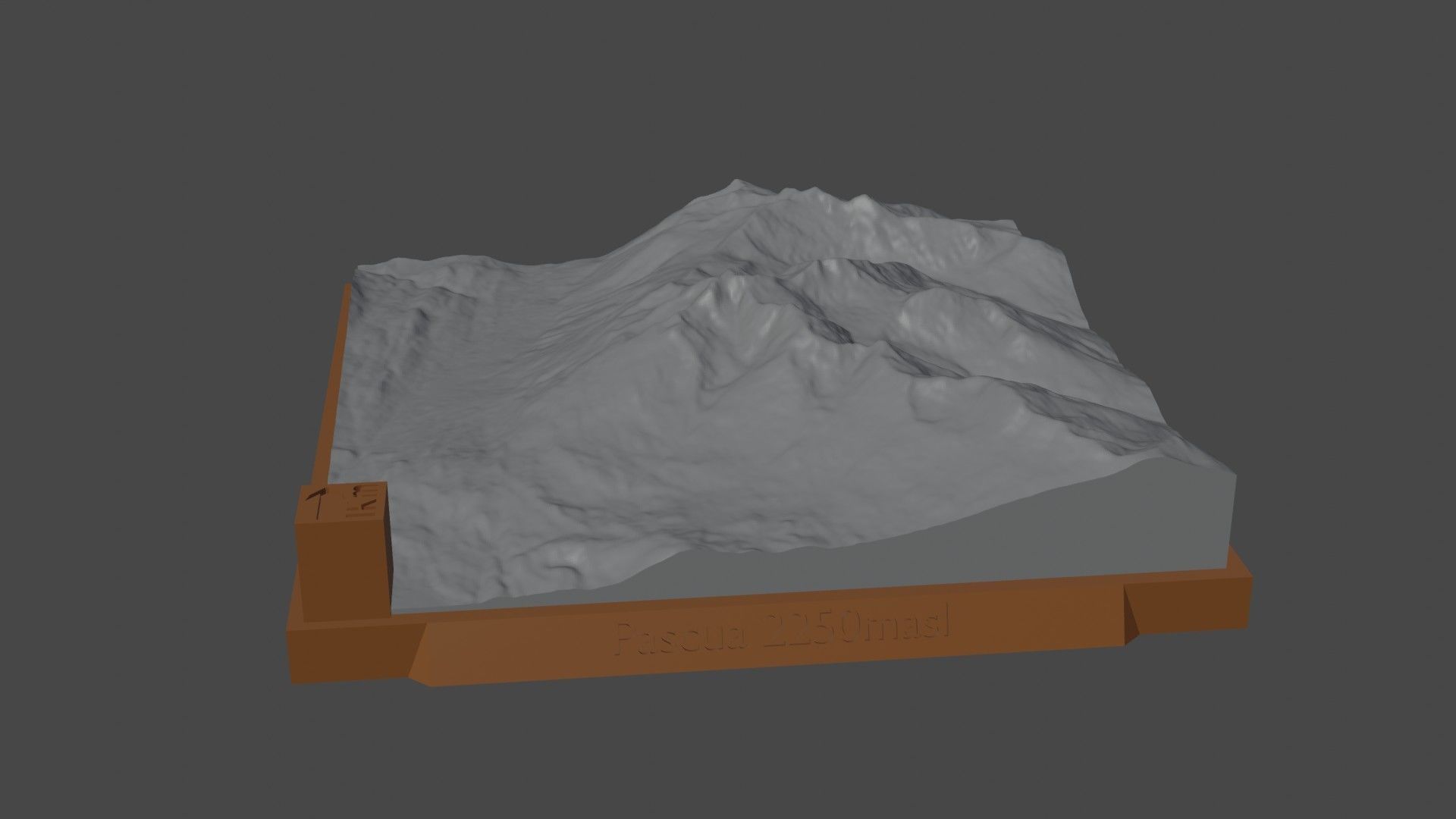 Pascua mountain 3D print model_5