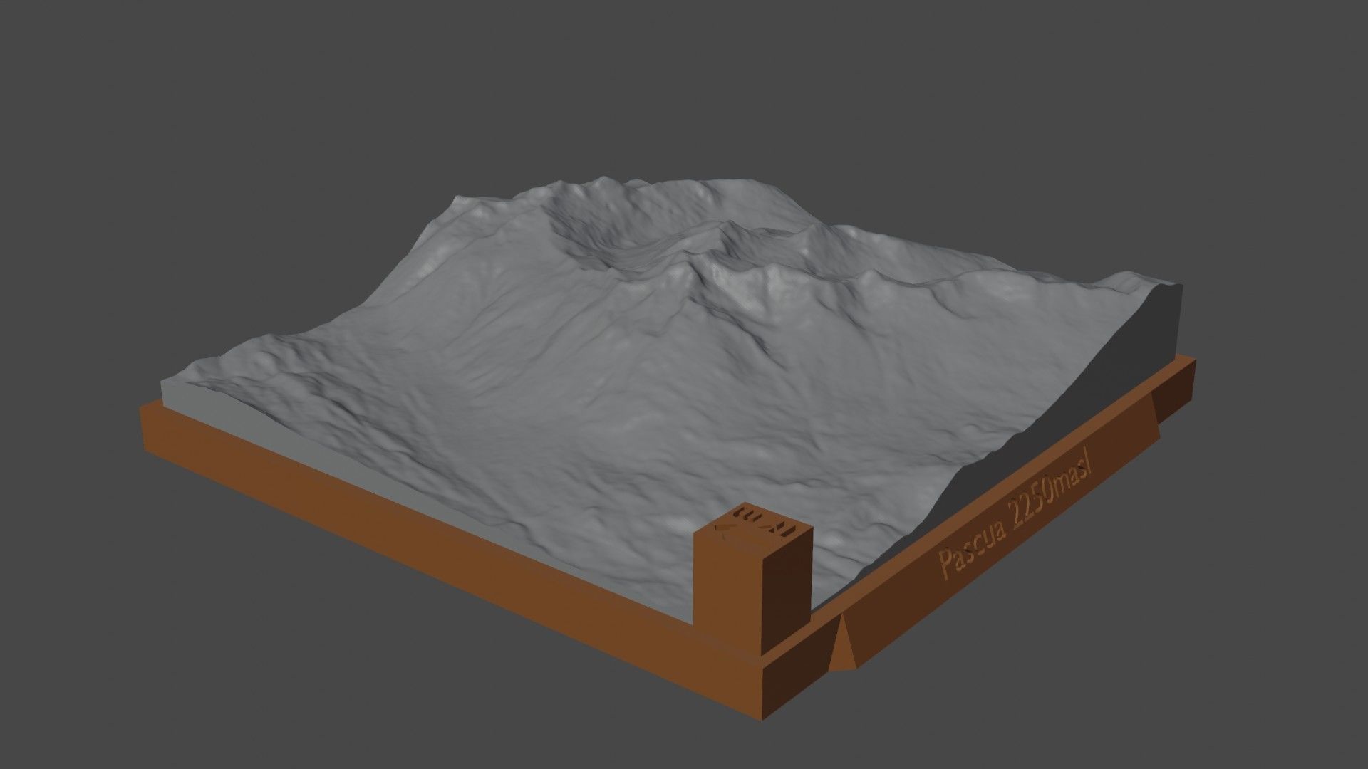 Pascua mountain 3D print model_3