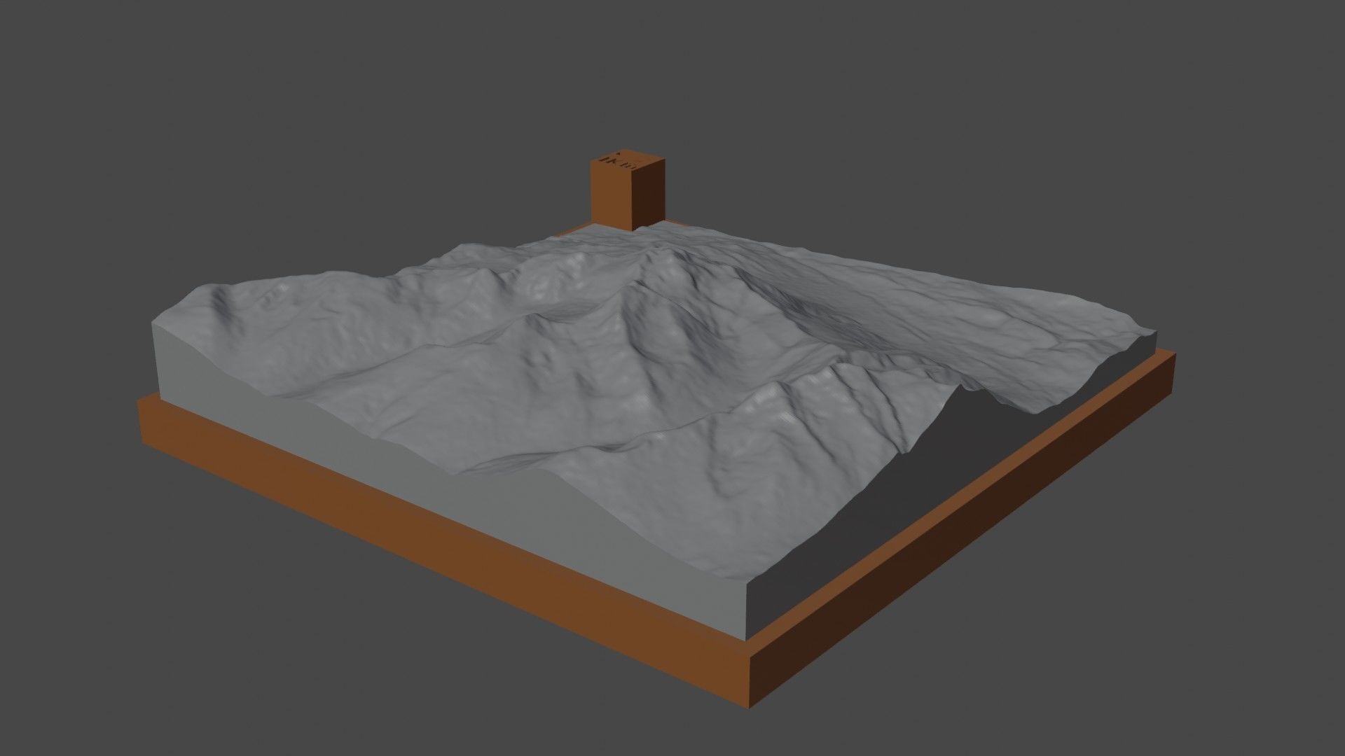 Pascua mountain 3D print model_4