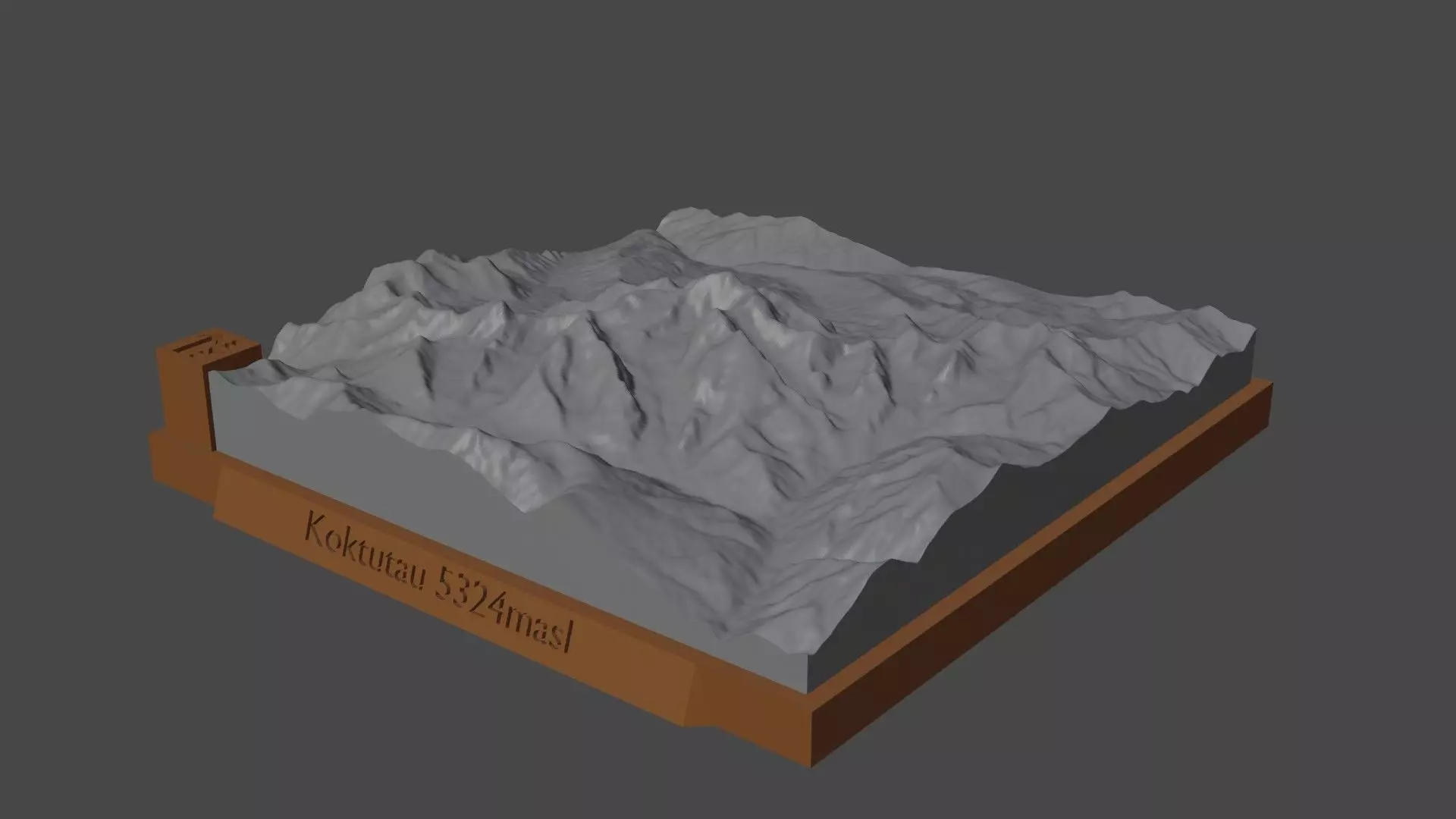 Koktutau mountain 3D print model_0