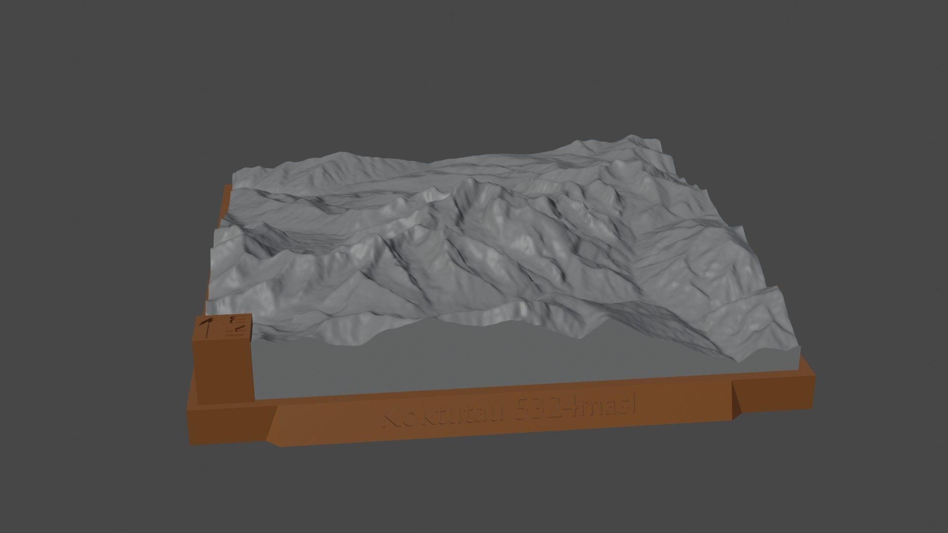Koktutau mountain 3D print model_5