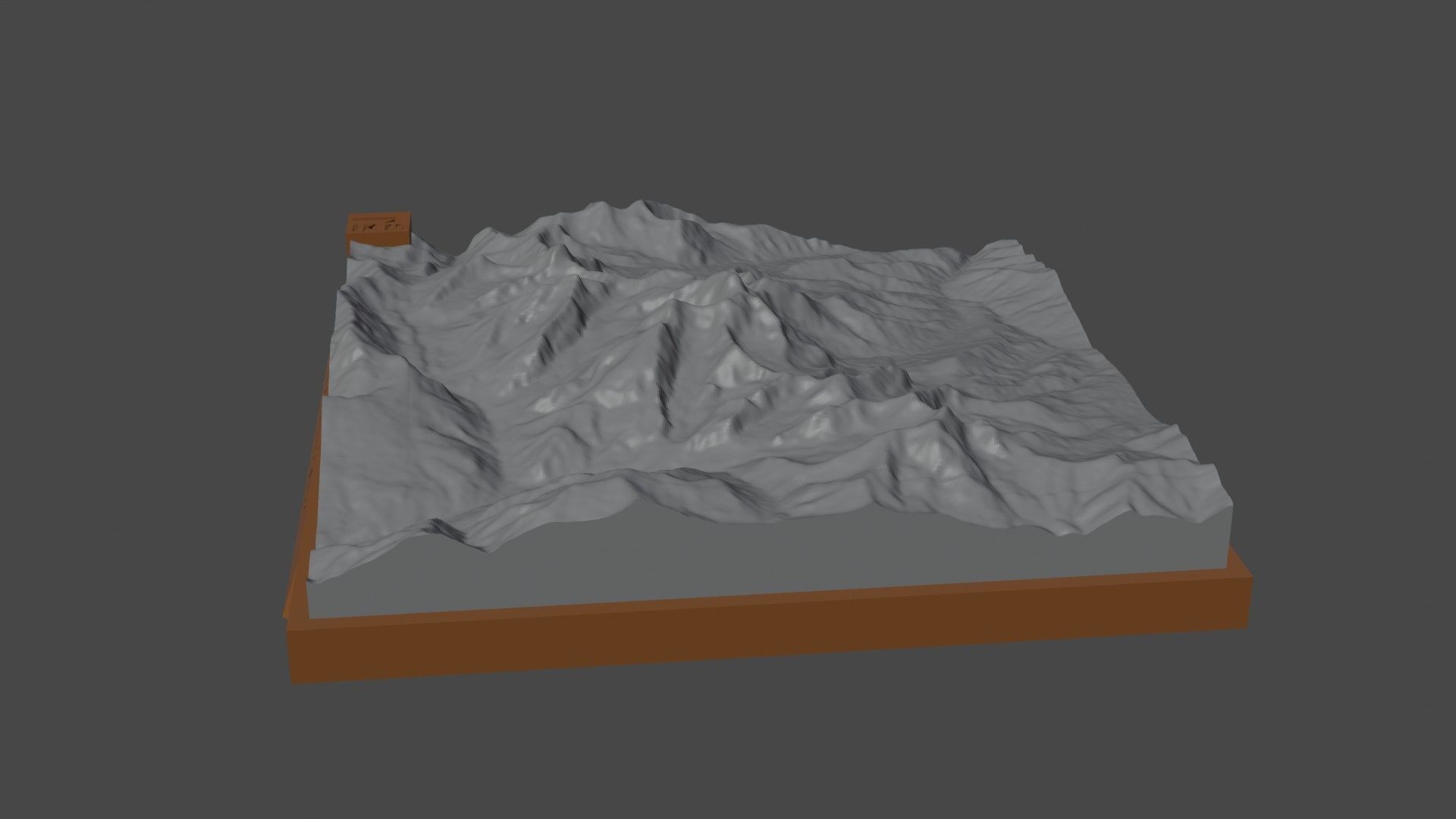 Koktutau mountain 3D print model_1
