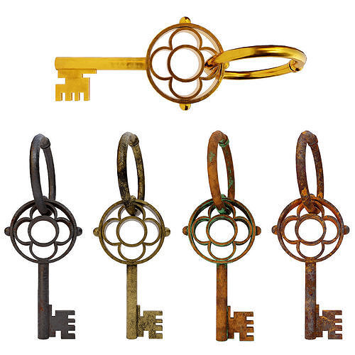 Jewelry box key 3d model 3D model