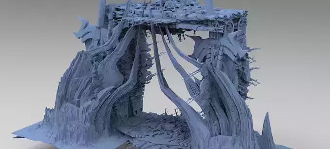 Mars Sci-Fi Monolith Massive structure 2 