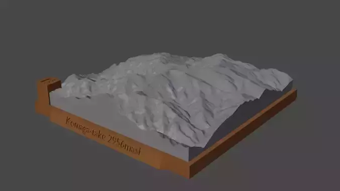 Komaga-take mountain 3D print model