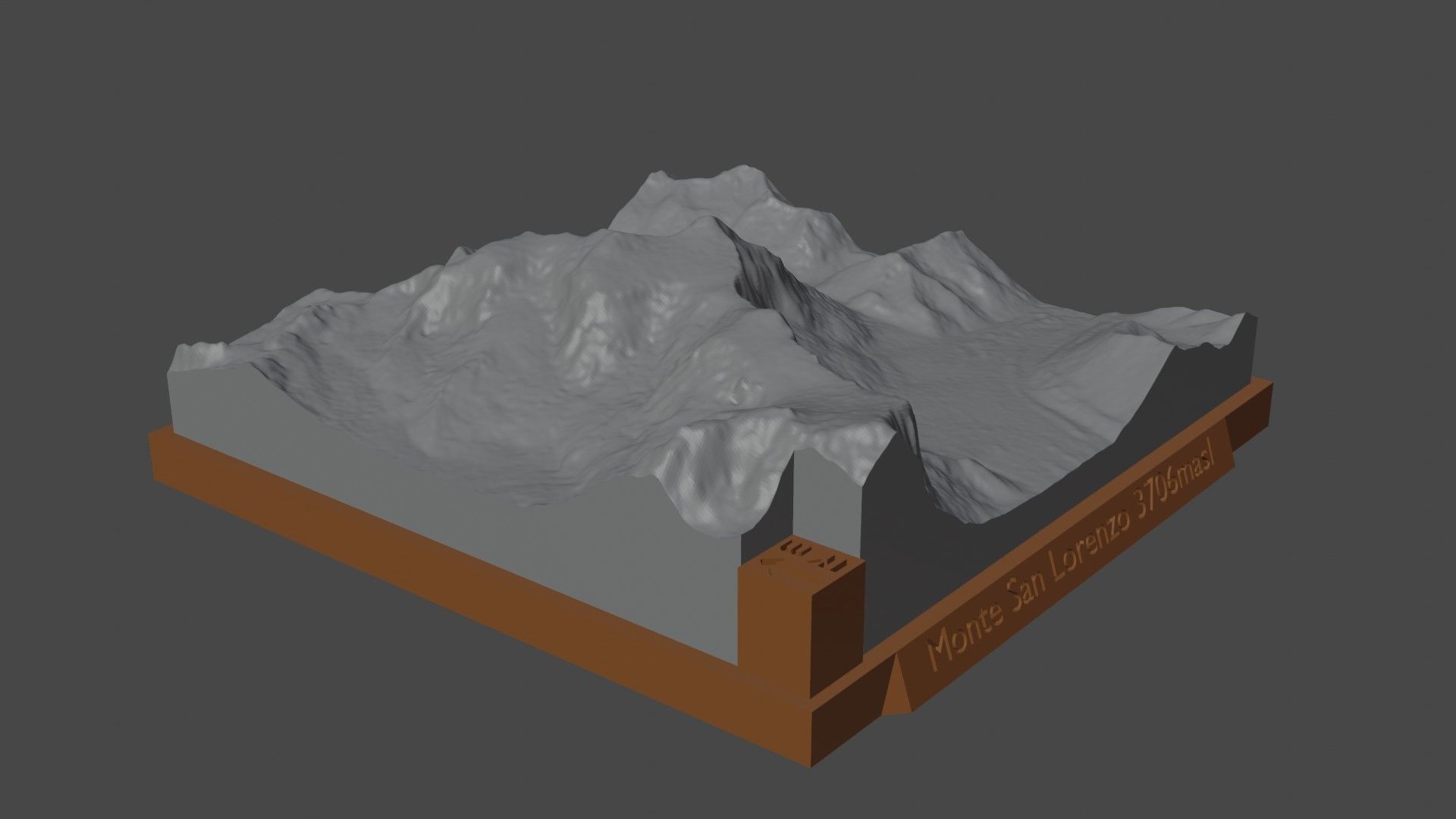 Monte San Lorenzo 3D print model_3